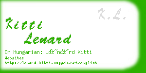 kitti lenard business card